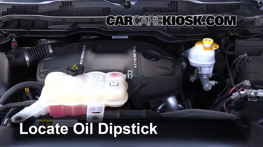 2015 Ram 1500 Laramie Longhorn 3.0L V6 Turbo Diesel Oil Check Oil Level